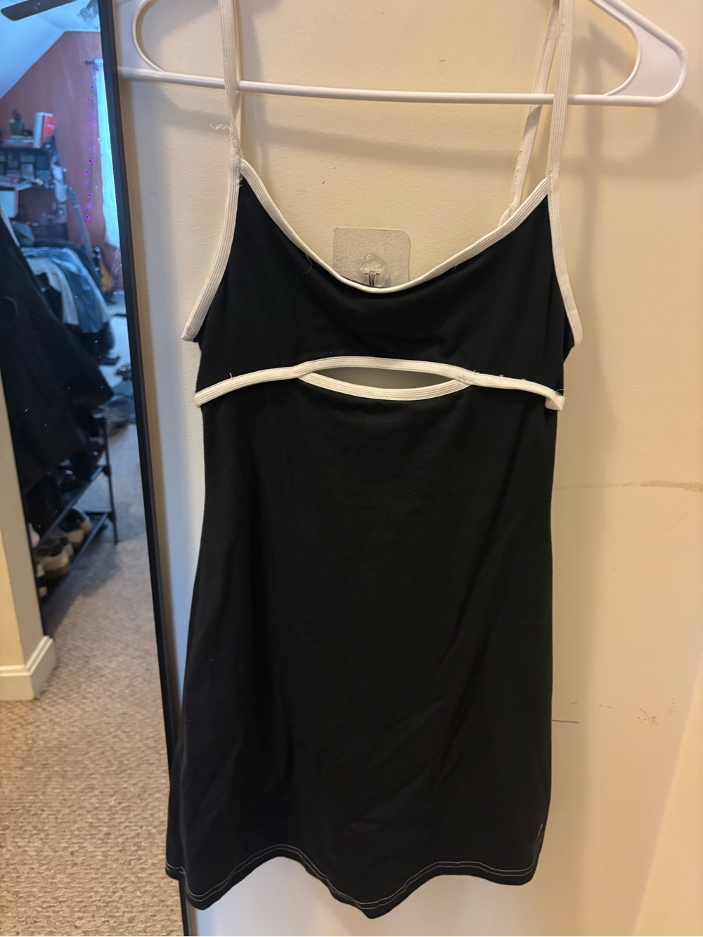 Black & White Cutout Camisole mini dress with built-in shorts URBAN OUTFITTERS